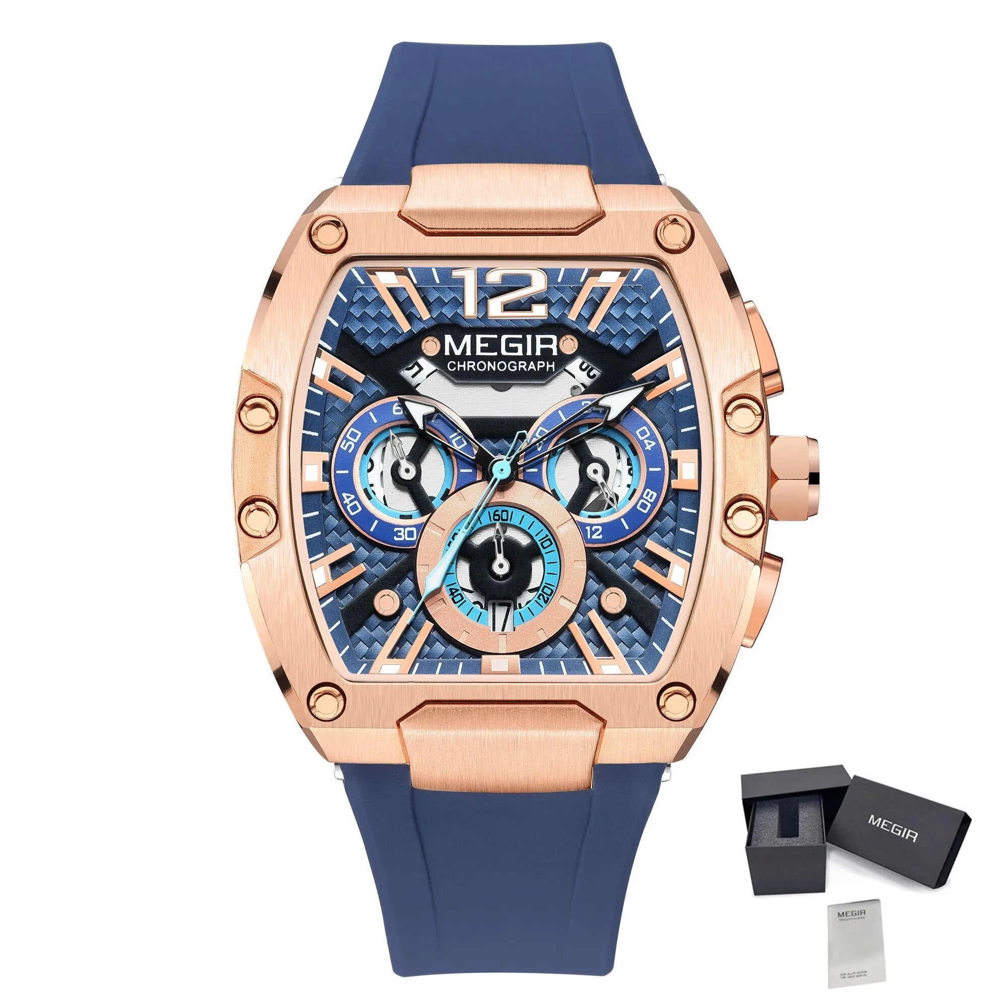 Montre Homme MEGIR Chronographe Sport  Étanche