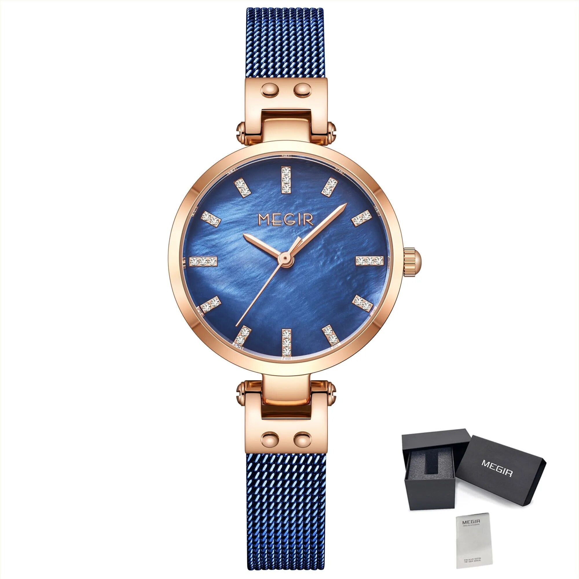 Montres MEGIR pour femmes, montre-bracelet de marque tendance pour dames, étanche, à quartz, de luxe