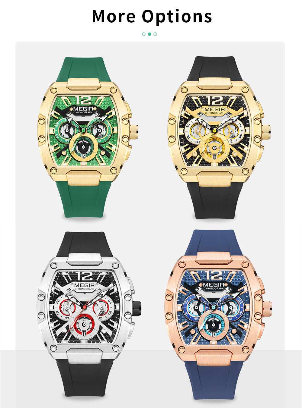 Montre Homme MEGIR Chronographe Sport  Étanche