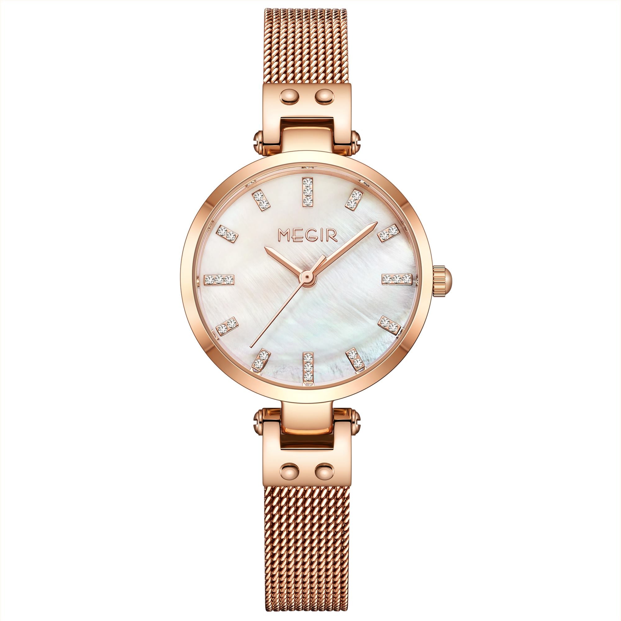 Montres MEGIR pour femmes, montre-bracelet de marque tendance pour dames, étanche, à quartz, de luxe