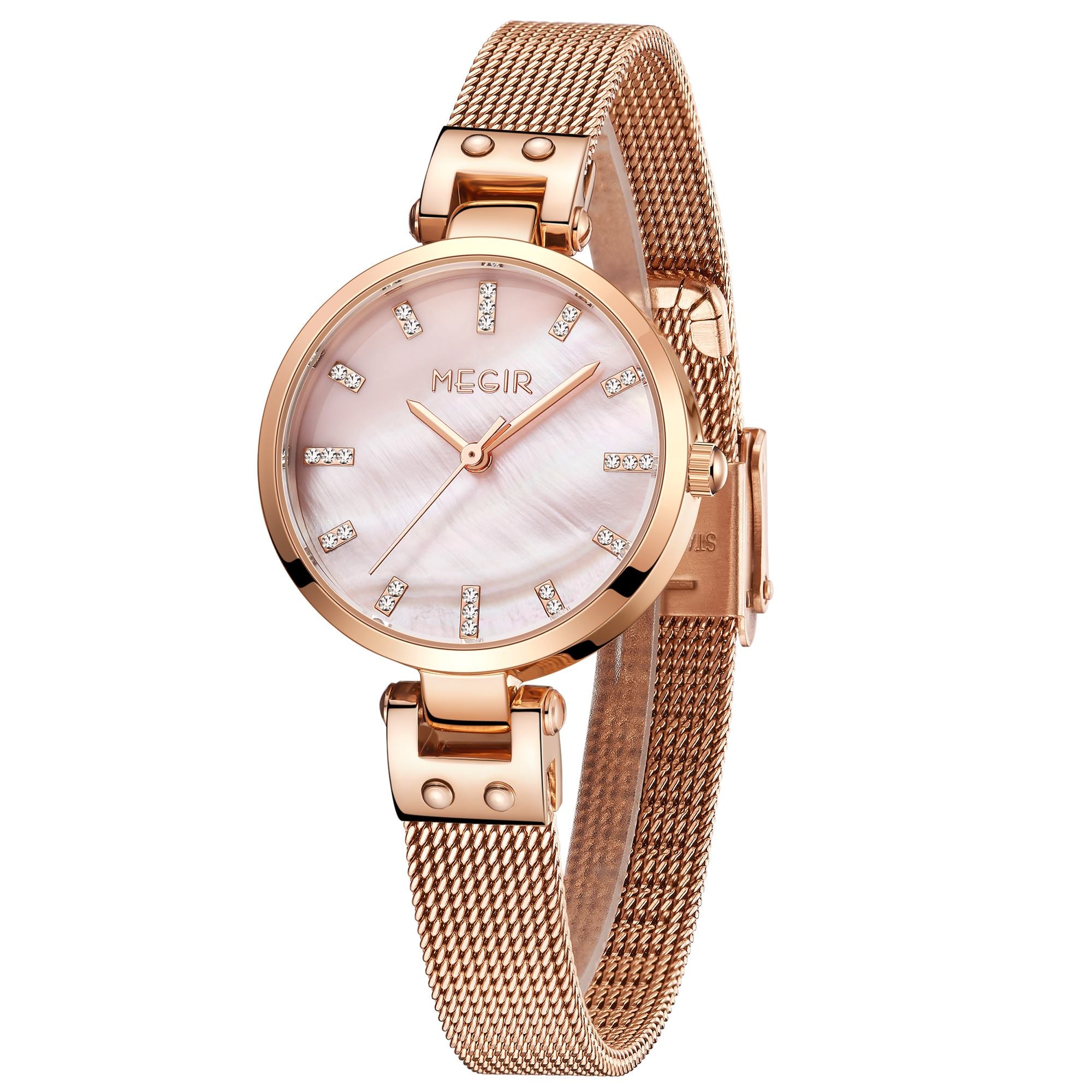 Montres MEGIR pour femmes, montre-bracelet de marque tendance pour dames, étanche, à quartz, de luxe