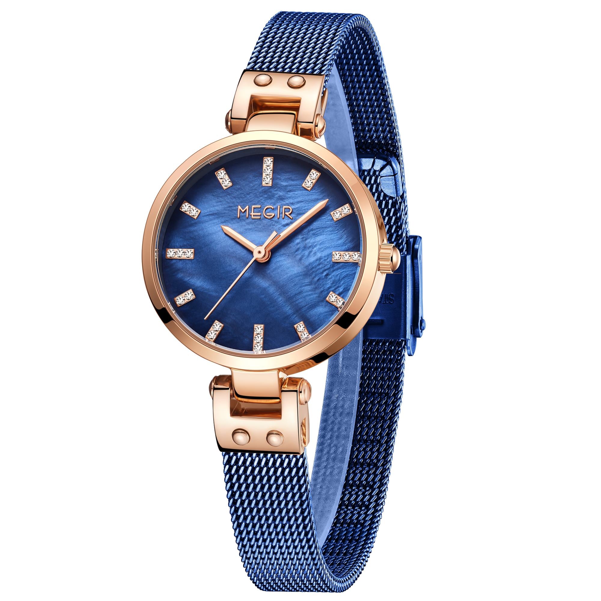 Montres MEGIR pour femmes, montre-bracelet de marque tendance pour dames, étanche, à quartz, de luxe