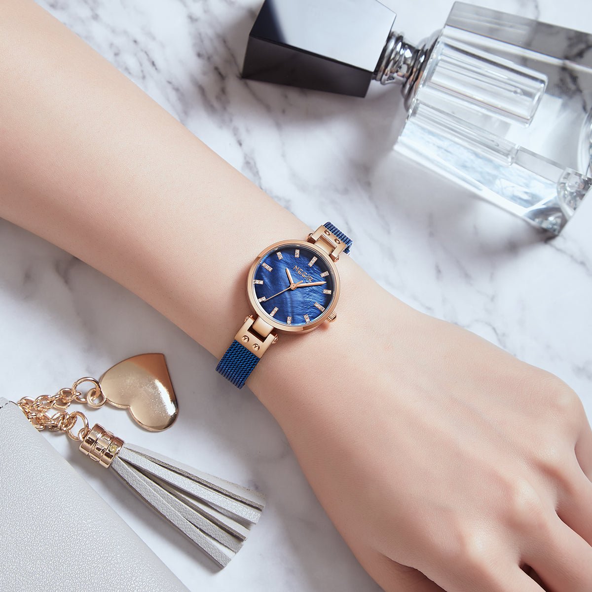 Montres MEGIR pour femmes, montre-bracelet de marque tendance pour dames, étanche, à quartz, de luxe