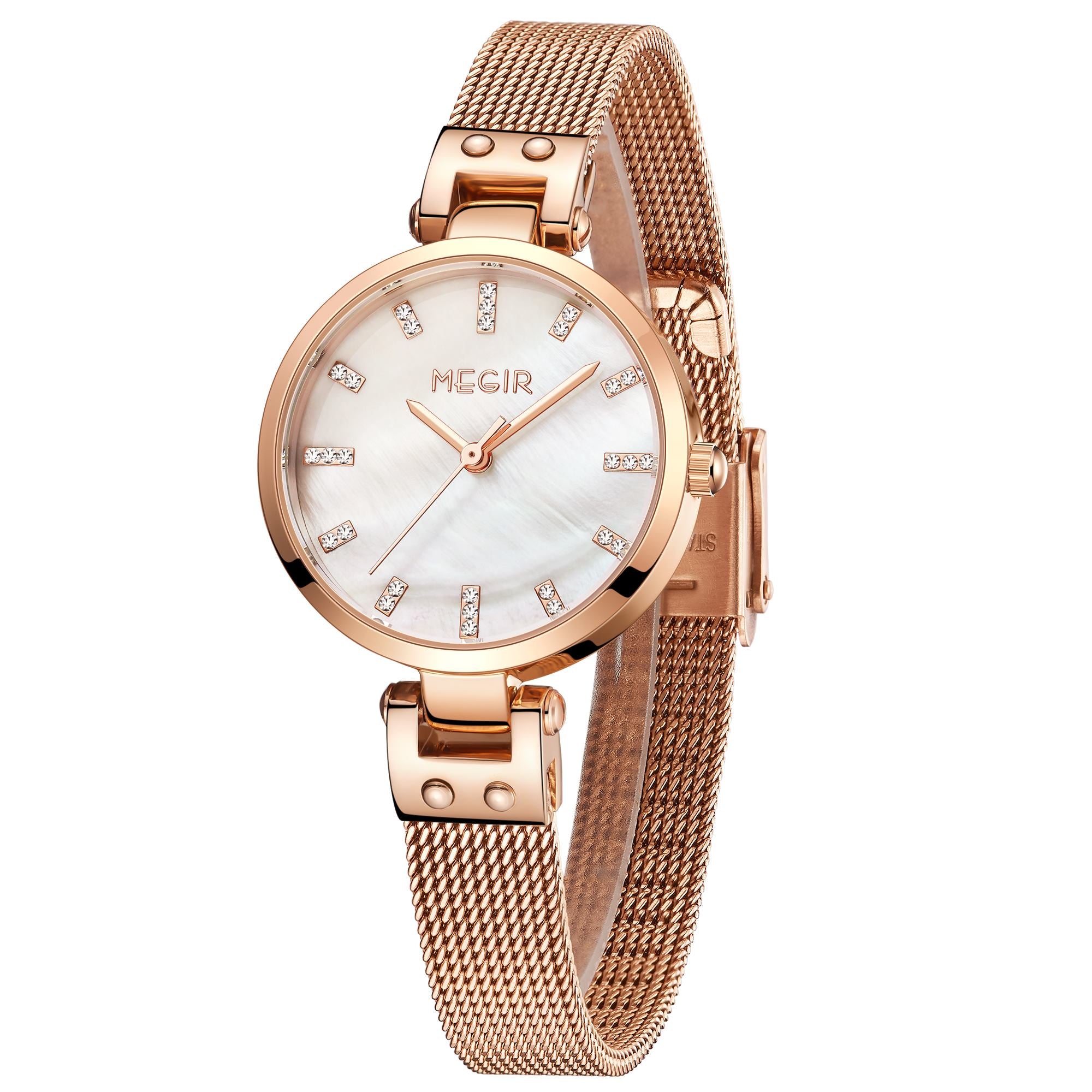 Montres MEGIR pour femmes, montre-bracelet de marque tendance pour dames, étanche, à quartz, de luxe