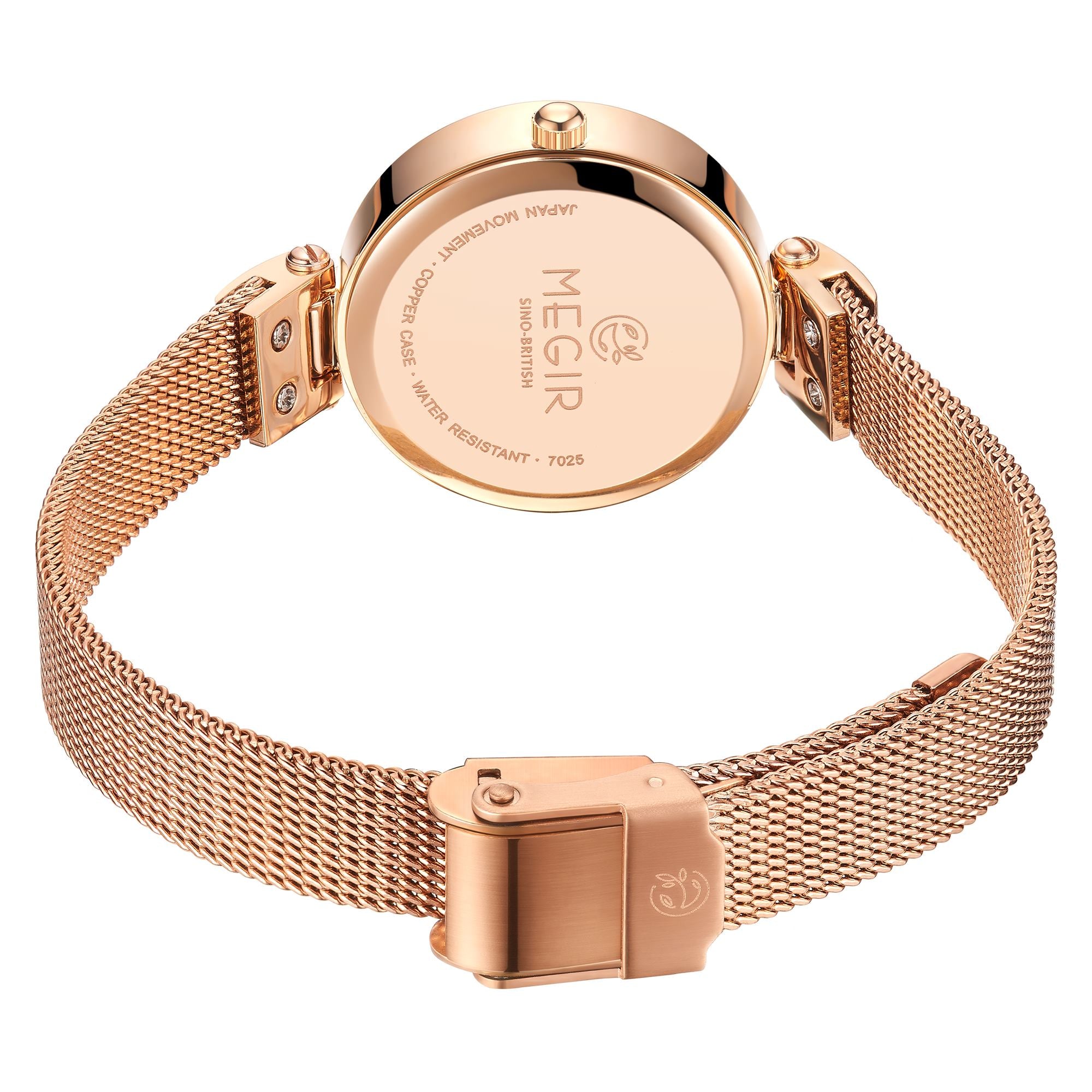 Montres MEGIR pour femmes, montre-bracelet de marque tendance pour dames, étanche, à quartz, de luxe