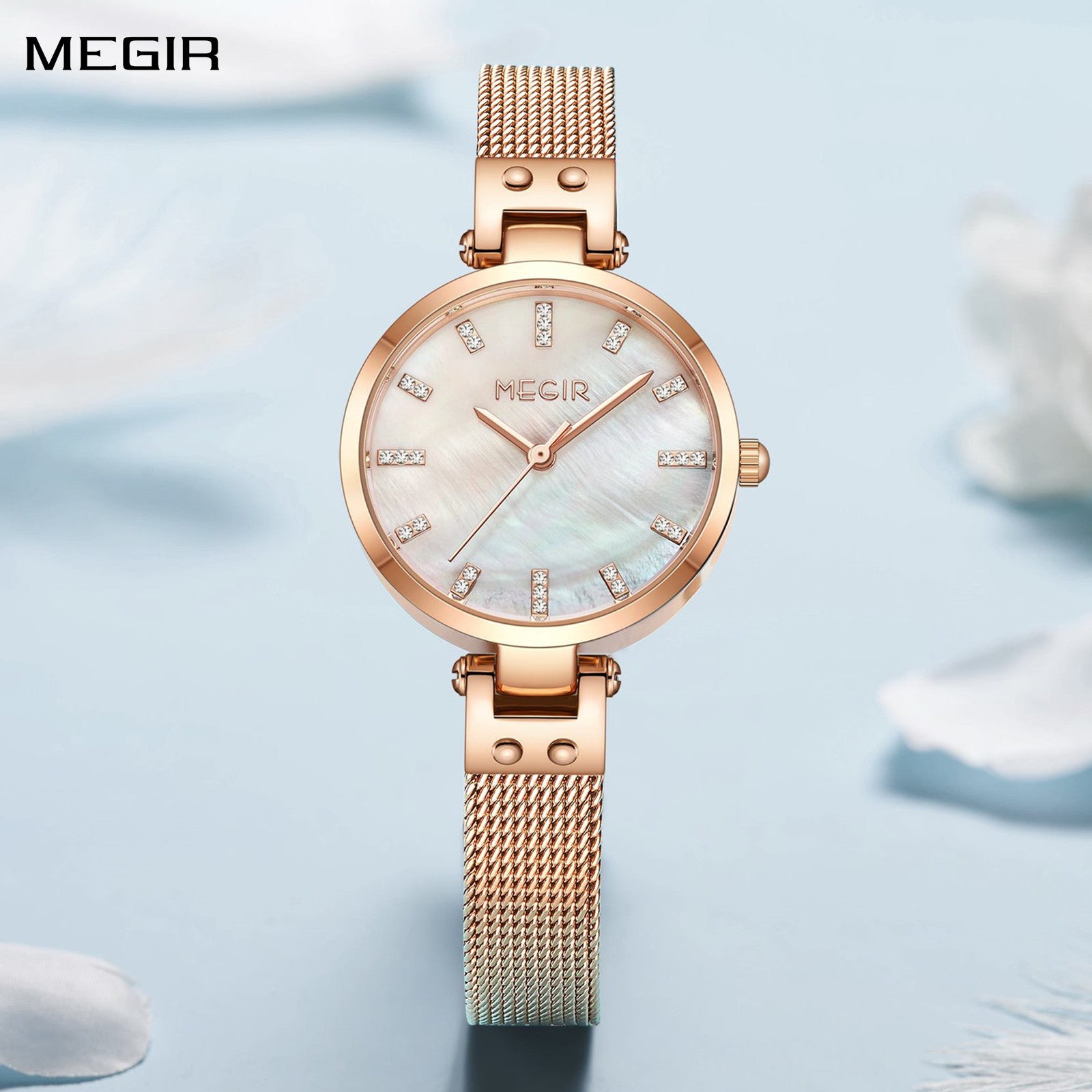Montres MEGIR pour femmes, montre-bracelet de marque tendance pour dames, étanche, à quartz, de luxe