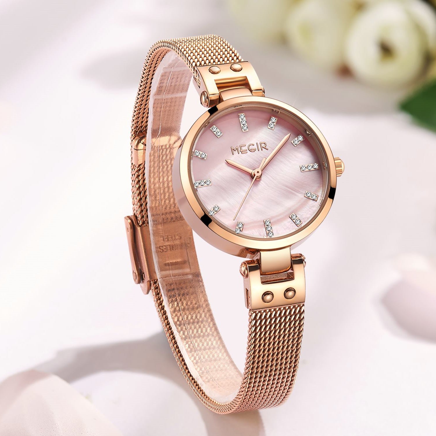 Montres MEGIR pour femmes, montre-bracelet de marque tendance pour dames, étanche, à quartz, de luxe