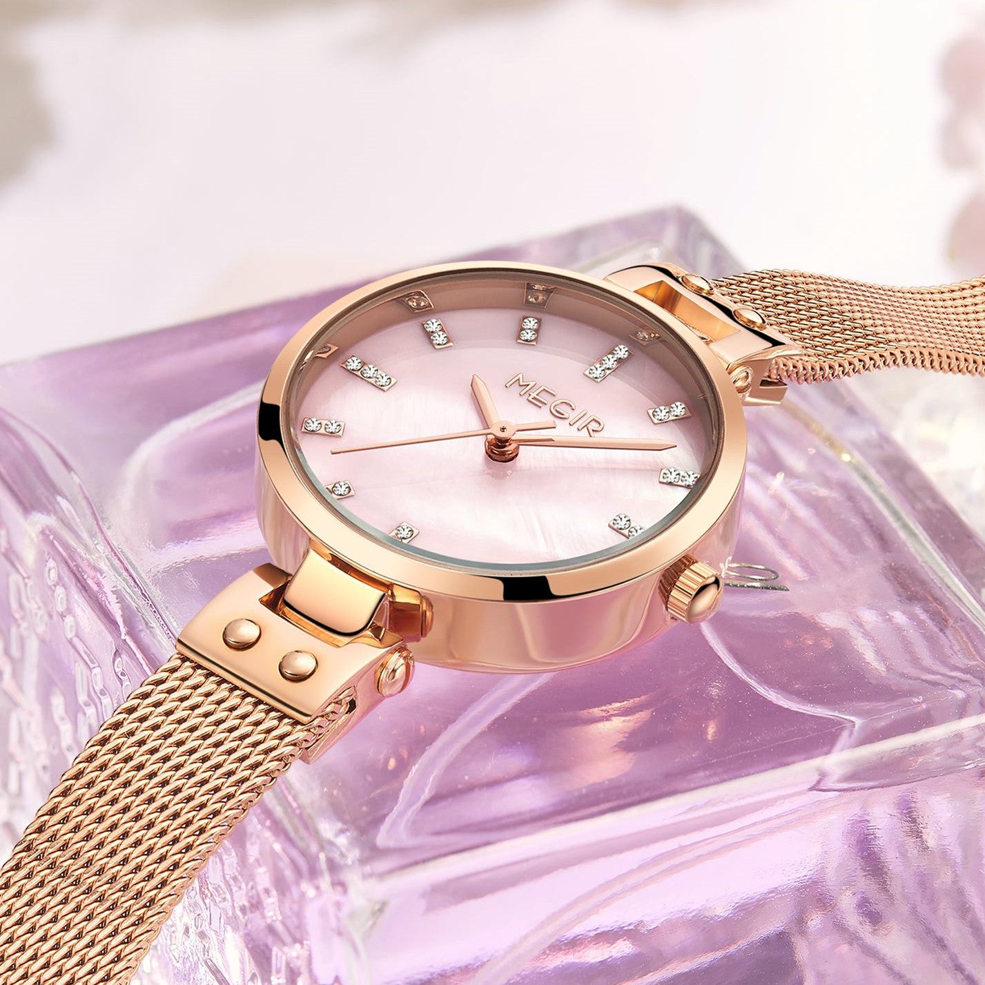Montres MEGIR pour femmes, montre-bracelet de marque tendance pour dames, étanche, à quartz, de luxe