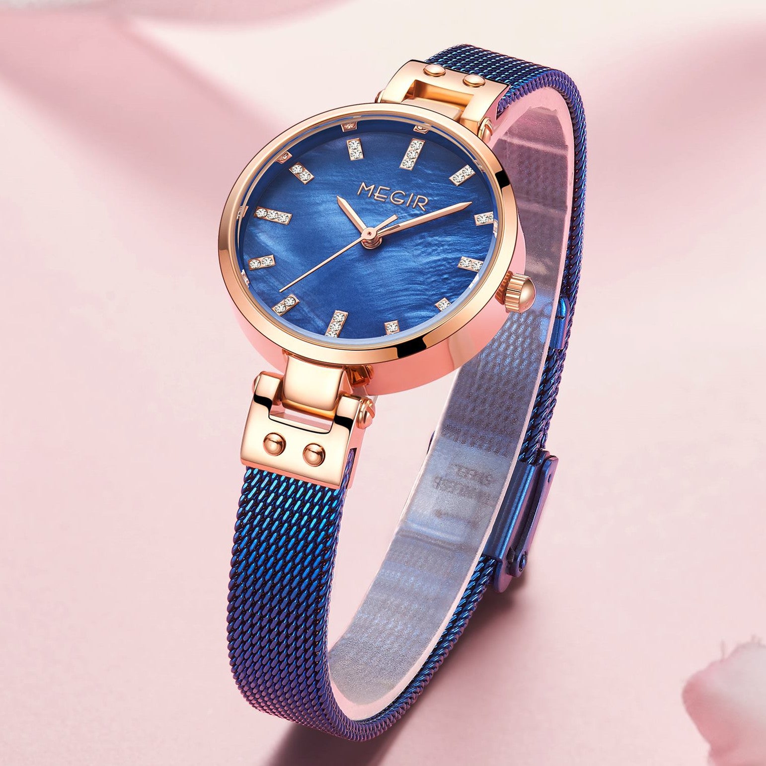 Montres MEGIR pour femmes, montre-bracelet de marque tendance pour dames, étanche, à quartz, de luxe