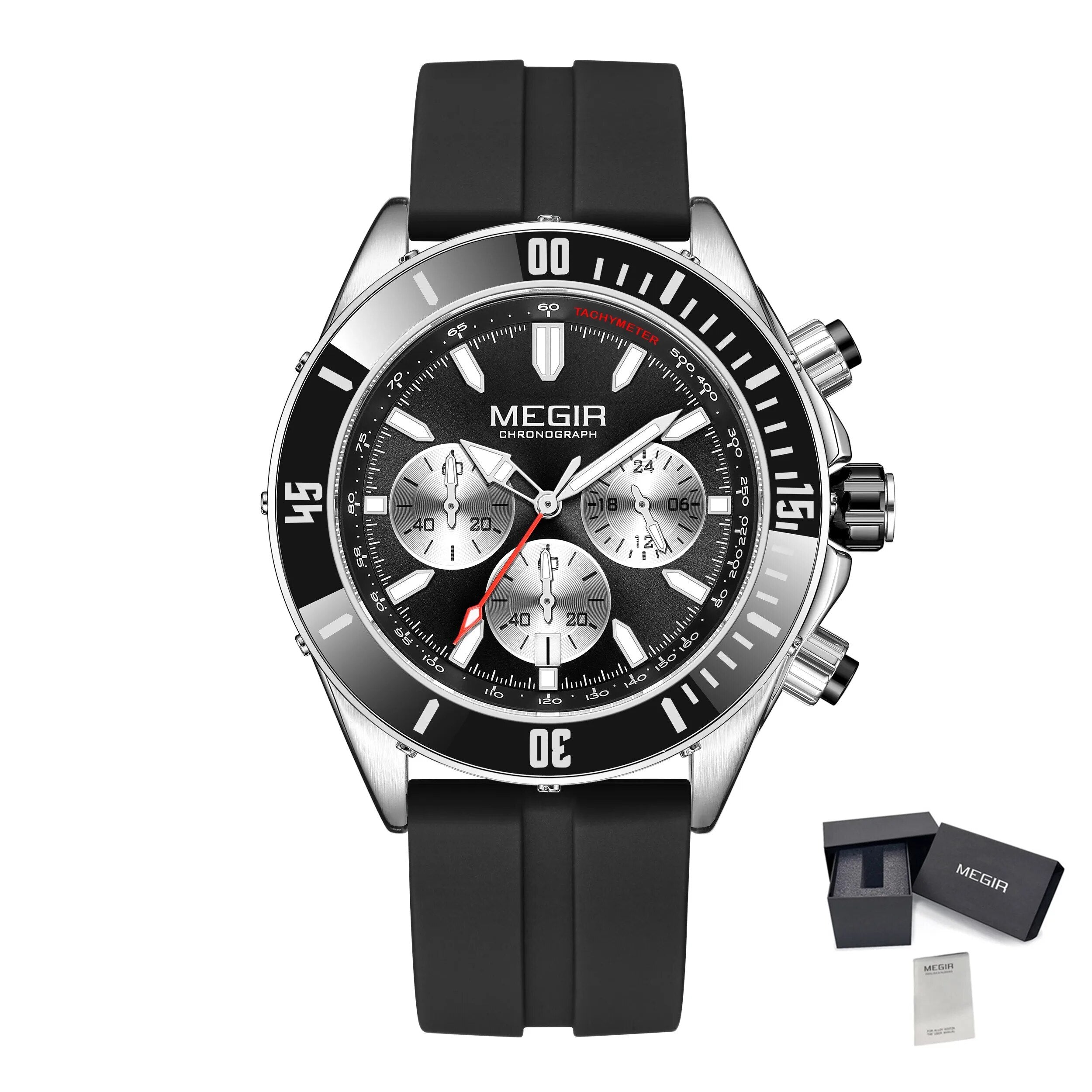 MEGIR Men Watch with Chronograph Fashion Quartz Military Waterproof Calendar Business Casual Wristwatches Clock Montre Homme 2226-16