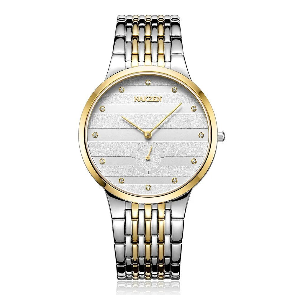 NAKZEN Commerce Diamond Men Watch Famous Luxury Brand Sapphire Watches Men's Stainless Steel Simple Black Gold Watch Male Clock-8