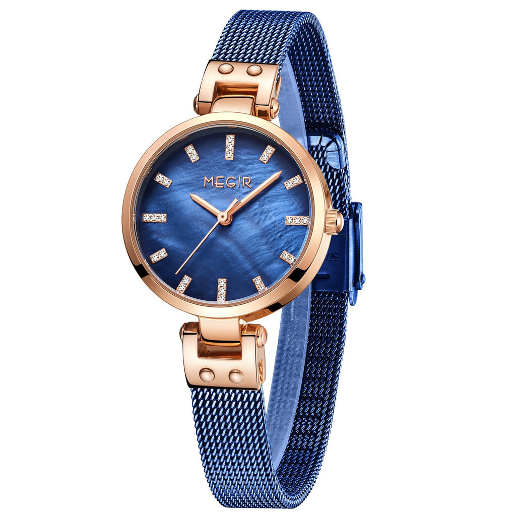 Montres MEGIR pour femmes, montre-bracelet de marque tendance pour dames, étanche, à quartz, de luxe