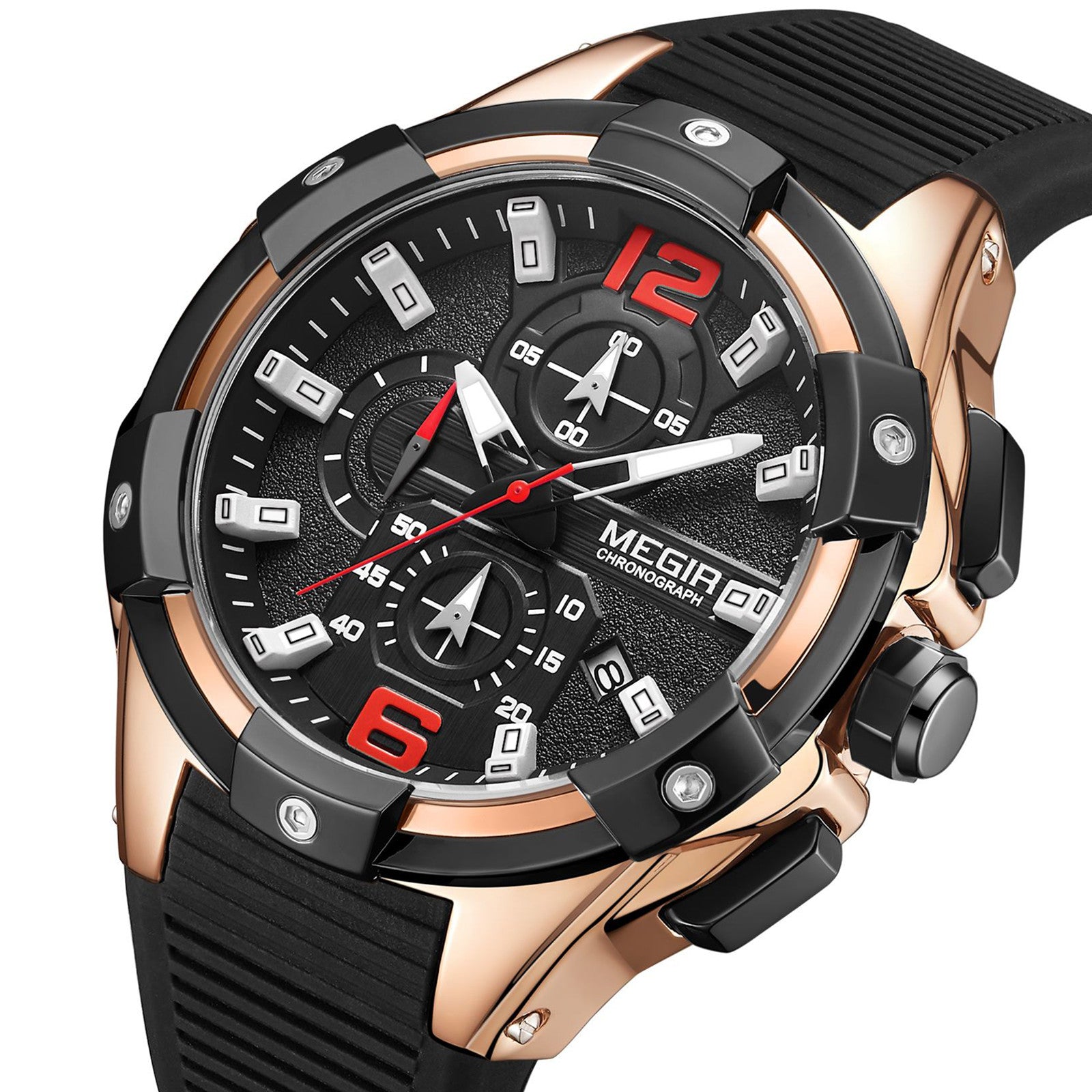 MEGIR Men's Chronograph Original Top Luxury Sports Military Watches for Men Date Luminous Wristwatches Clock Relogio Masculino-10