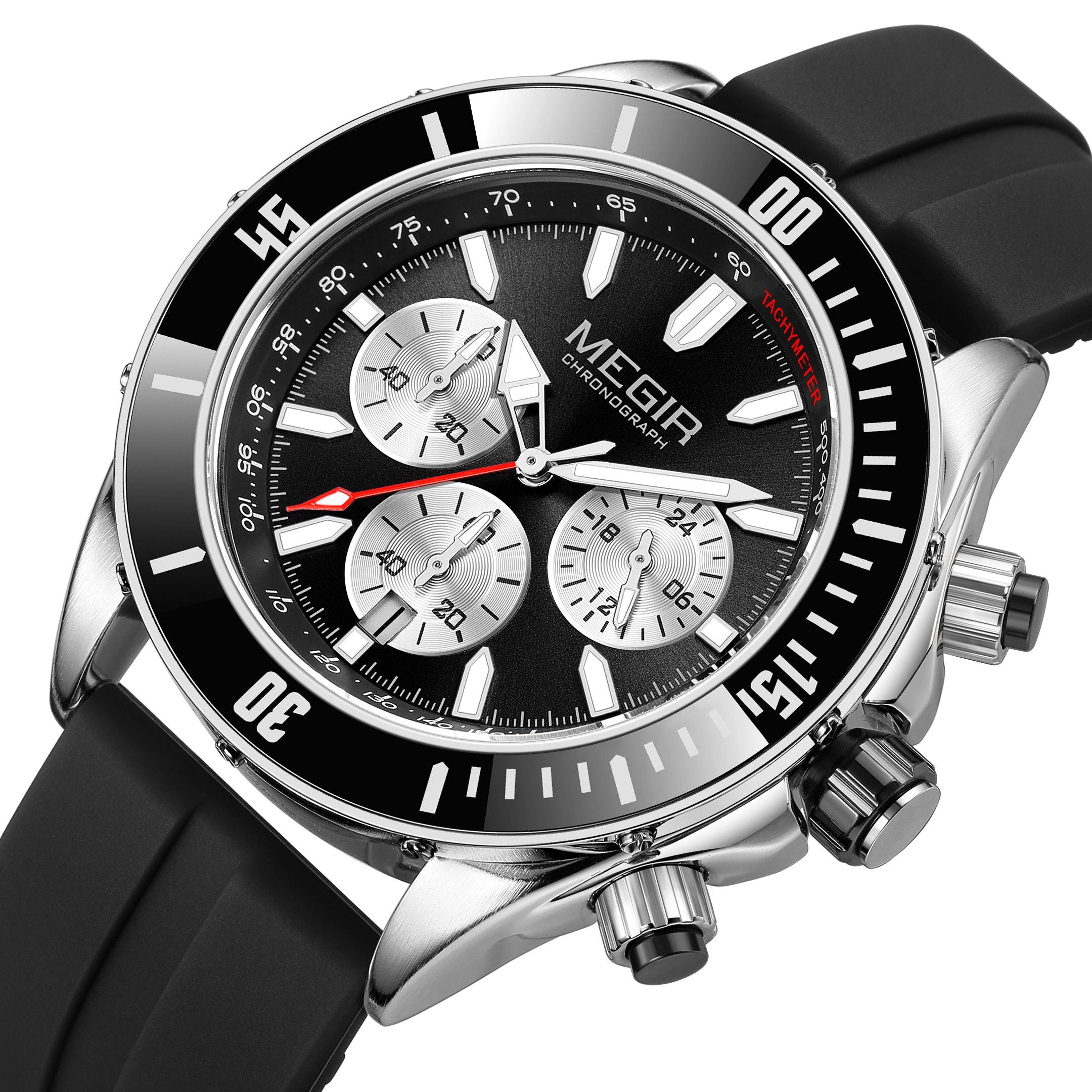 MEGIR Men Watch with Chronograph Fashion Quartz Military Waterproof Calendar Business Casual Wristwatches Clock Montre Homme 2226-11